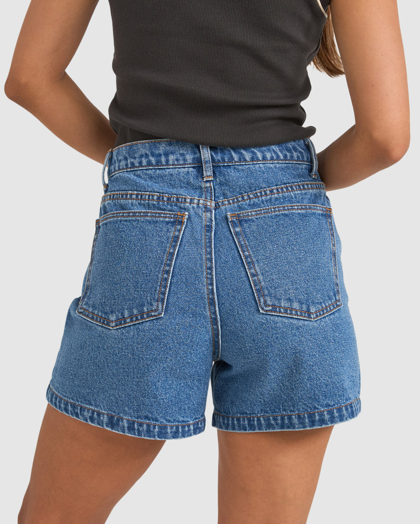 WOMENS BRISA HIGH WAIST DENIM SHORTS