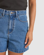 WOMENS BRISA HIGH WAIST DENIM SHORTS