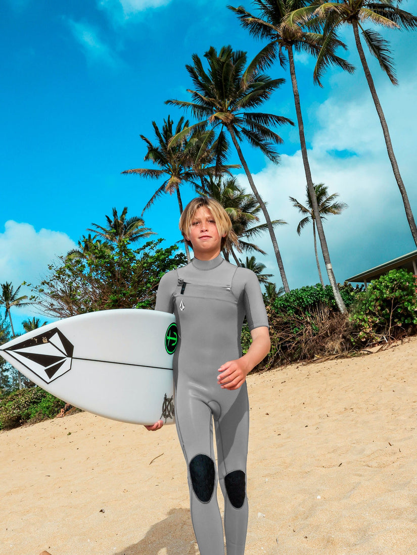 Boys 8-16 Modulator 2mm Short Sleeve Chest Zip Wetsuit