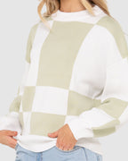 WOMENS DORA CREW NECK KNIT TOP