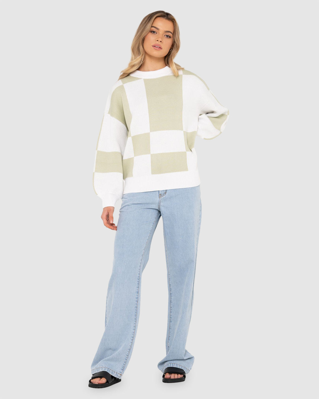 WOMENS DORA CREW NECK KNIT TOP