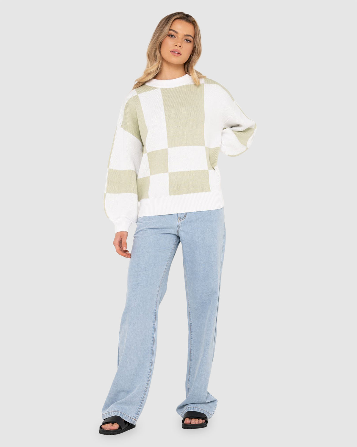 WOMENS DORA CREW NECK KNIT TOP
