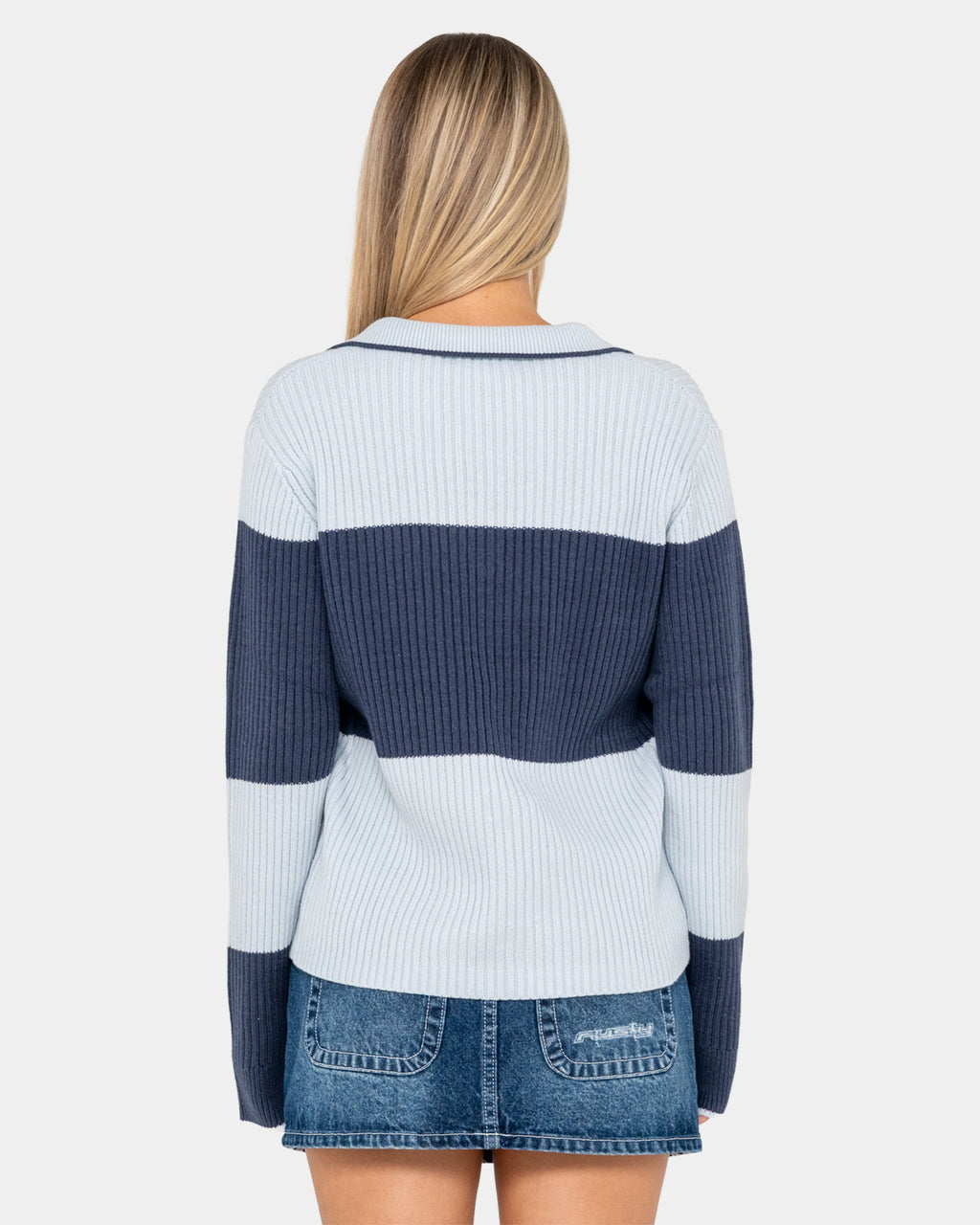 Womens Try Me Knitted Long Sleeve Rugby Shirt