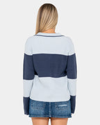Womens Try Me Knitted Long Sleeve Rugby Shirt