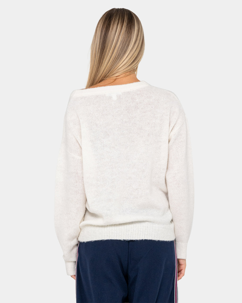 Womens Miles Open Knit Crew Neck