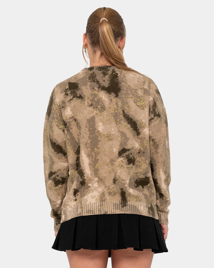 Womens Camoozy Knitted Crew Neck