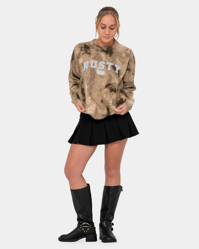 Womens Camoozy Knitted Crew Neck