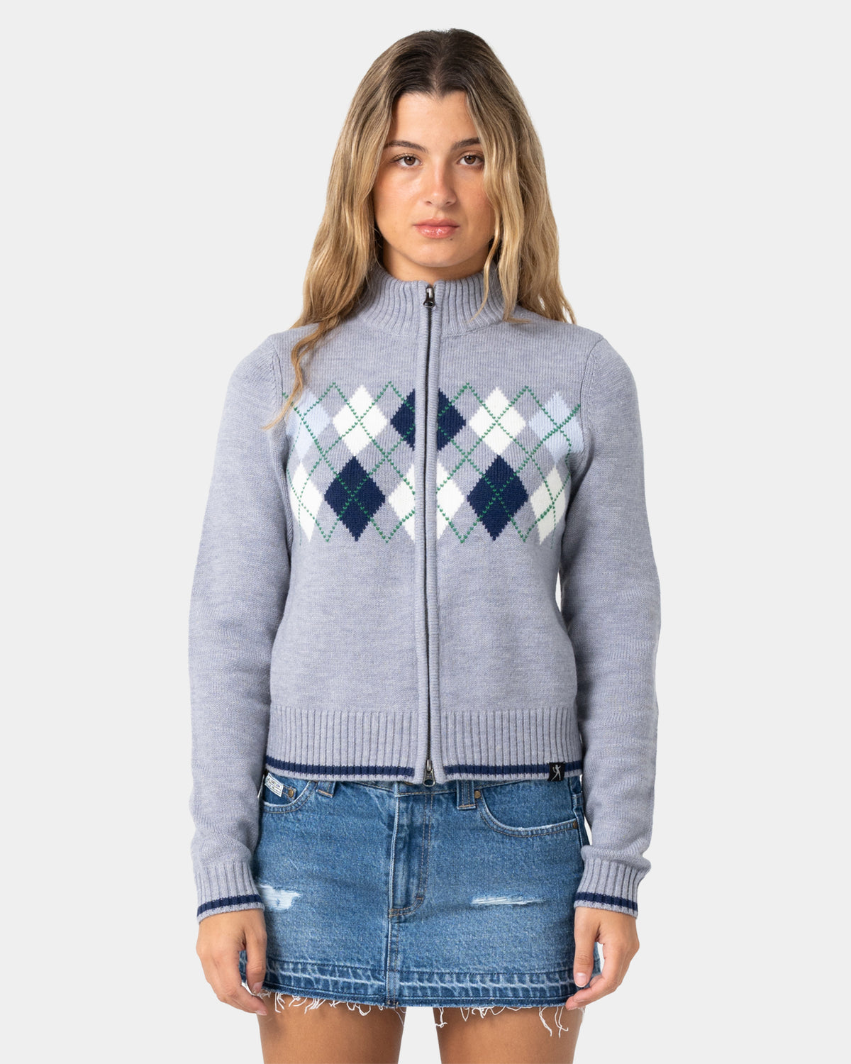 Womens Clued In Zip Through Knit Jacket