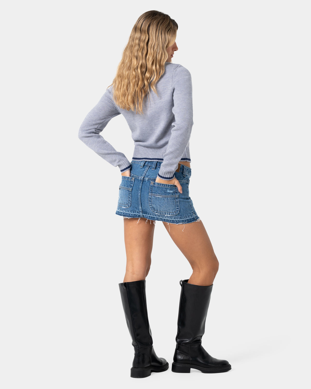 Womens Clued In Zip Through Knit Jacket