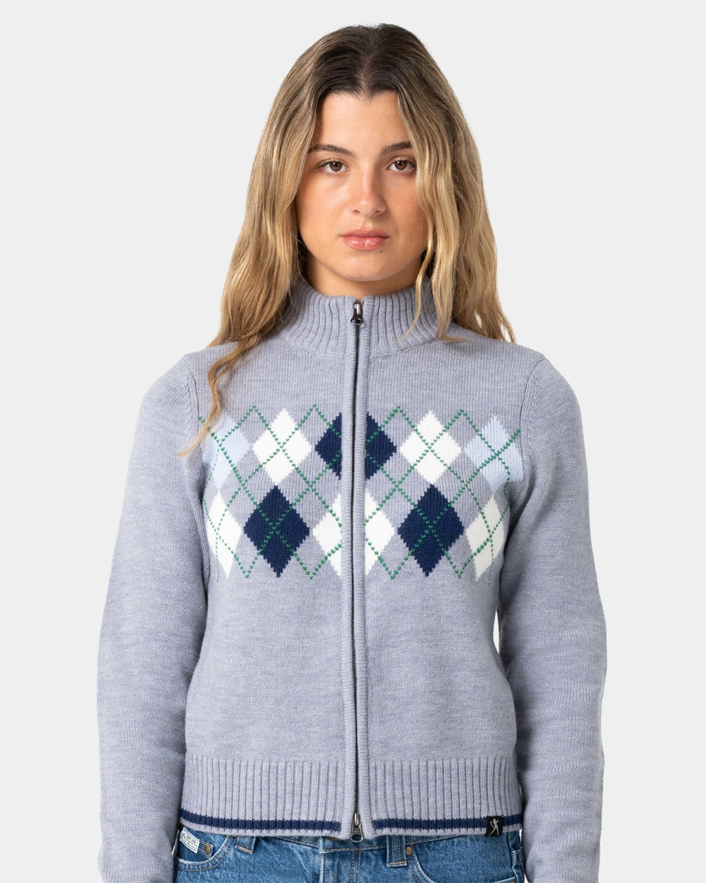 Womens Clued In Zip Through Knit Jacket