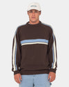 MENS WHITE LINES KNIT SWEATER