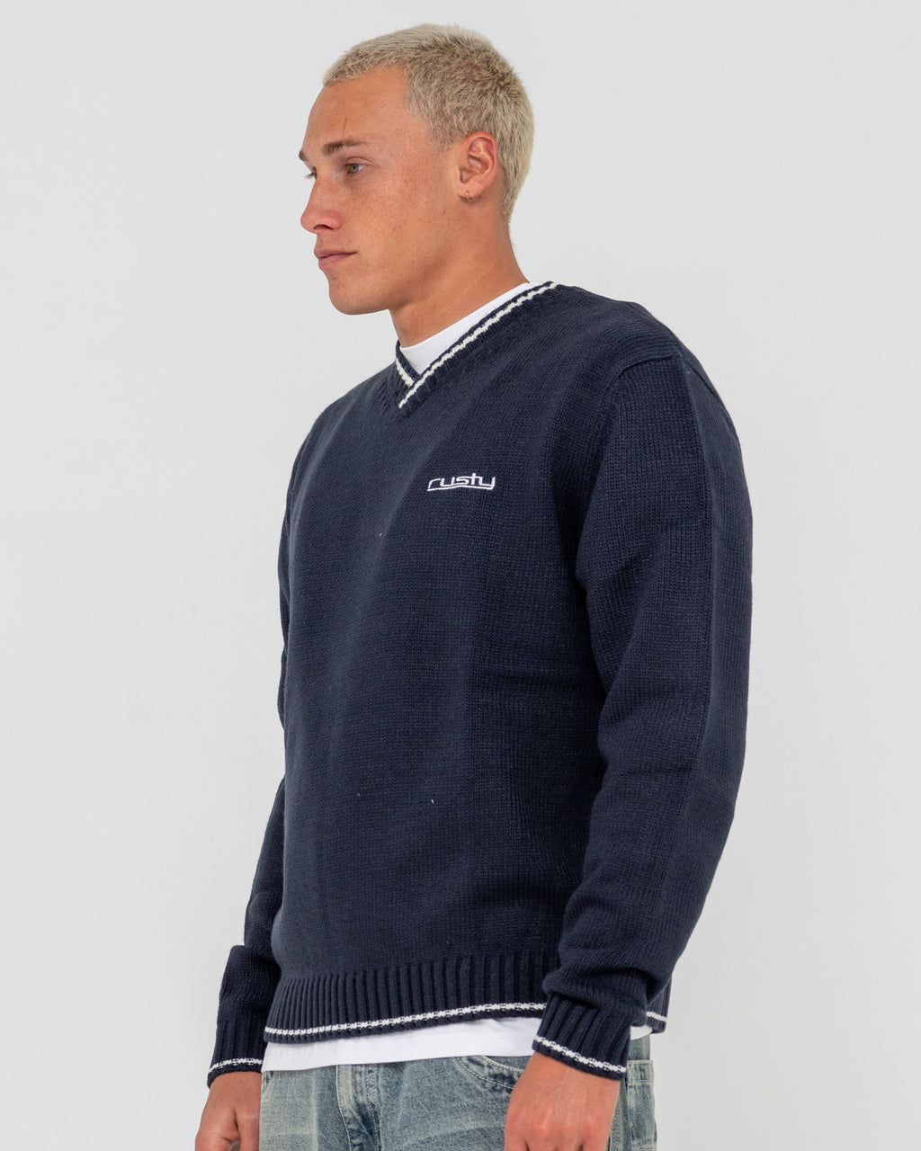 Mens Venom Vee Neck Jumper