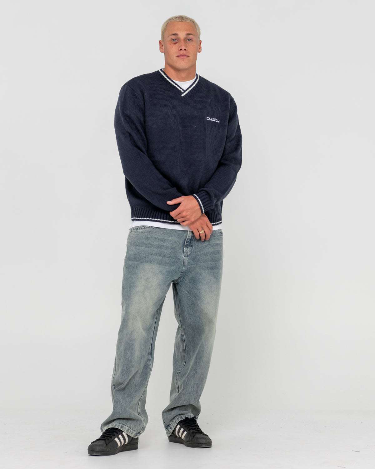 Mens Venom Vee Neck Jumper