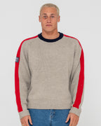 Mens Fishermans Boxy Knitted Crew Neck