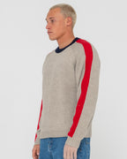 Mens Fishermans Boxy Knitted Crew Neck