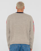 Mens Fishermans Boxy Knitted Crew Neck