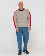 Mens Fishermans Boxy Knitted Crew Neck