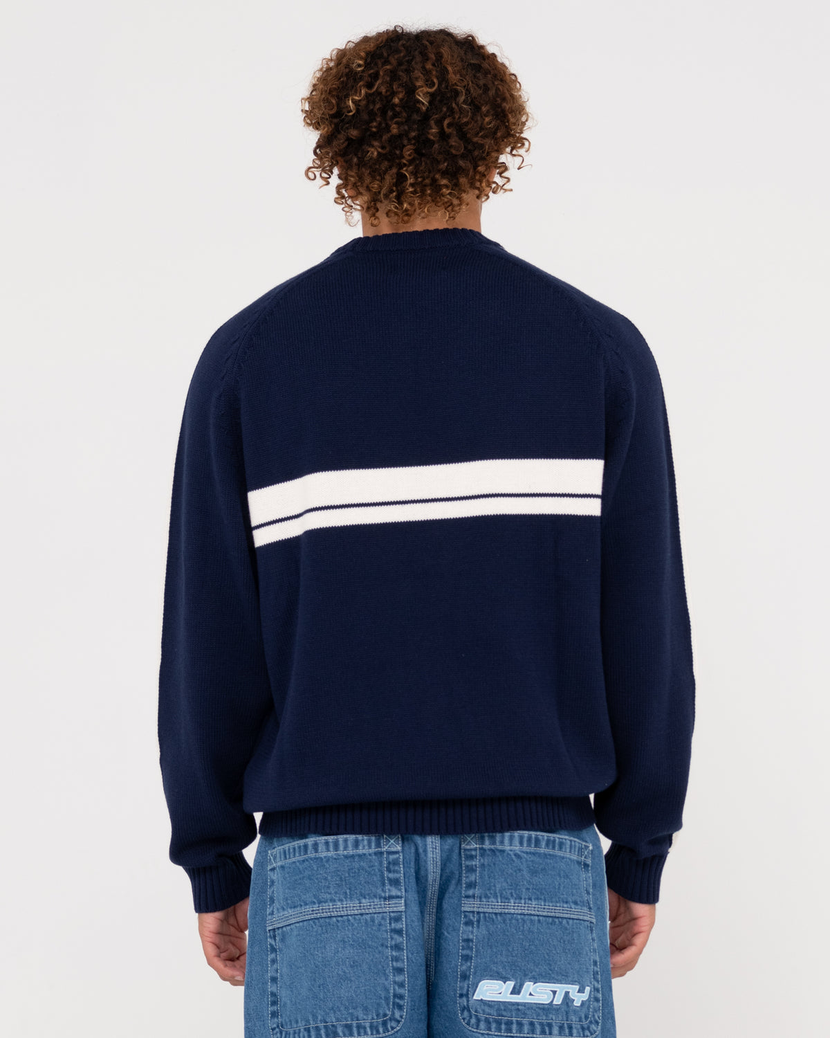 Mens White Lines 2.0 Crew Neck