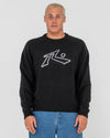 Mens Lazy Mohair Knited Crew Neck