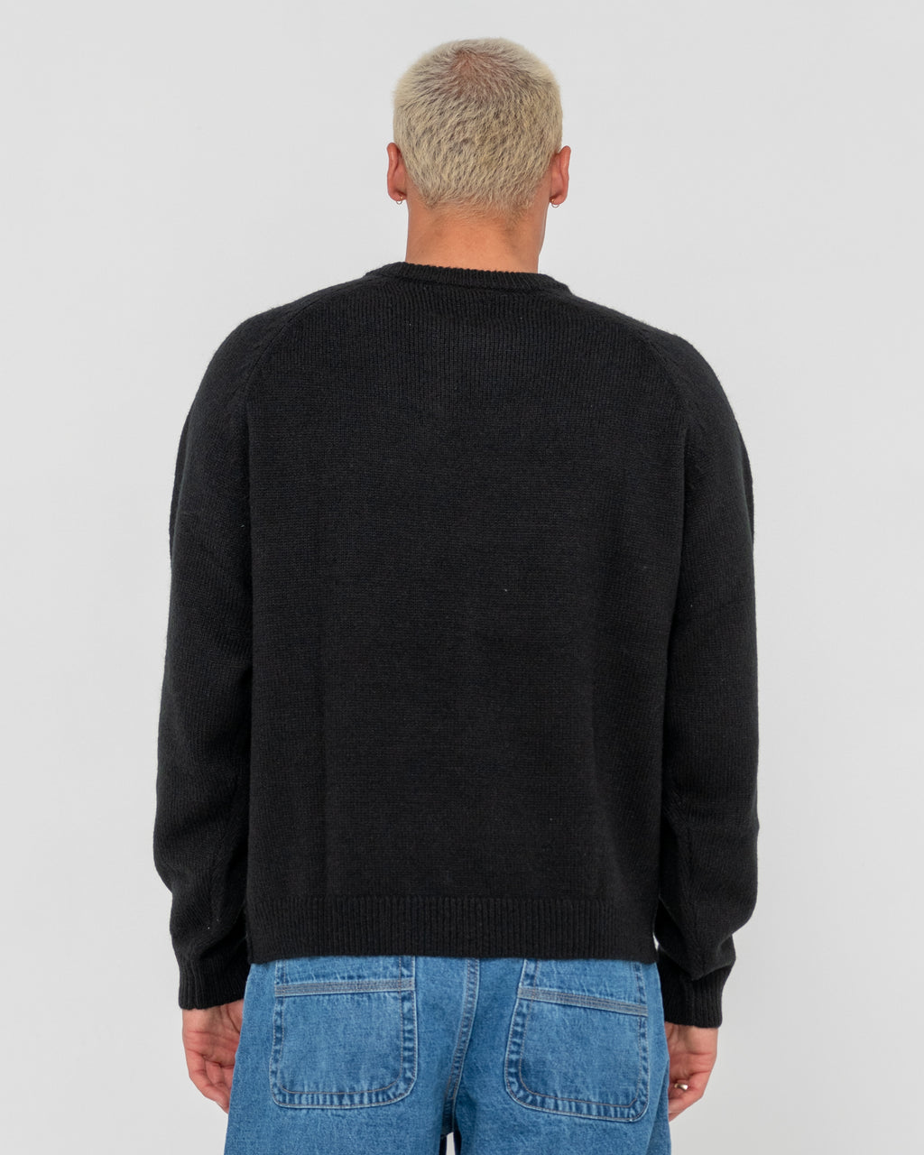 Mens Lazy Mohair Knited Crew Neck