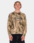 Mens Camo Ice Printed Crew Neck
