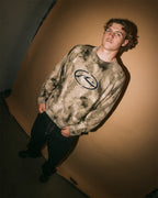 Mens Camo Ice Printed Crew Neck