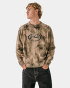 Mens Camo Ice Printed Crew Neck