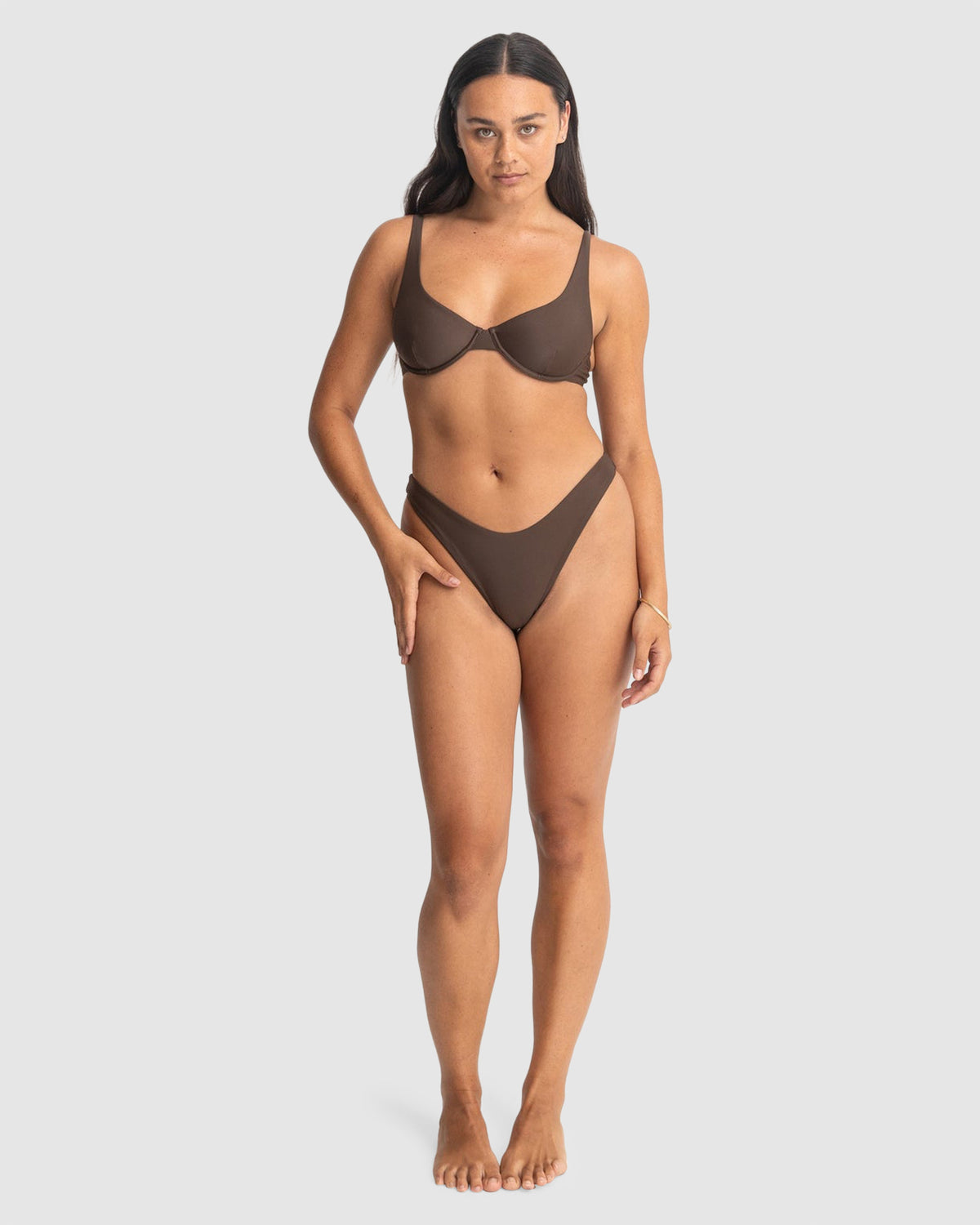 WOMENS CLASSIC HI CUT BIKINI BOTTOMS