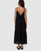 WOMENS CLASSIC TIERED MIDI DRESS