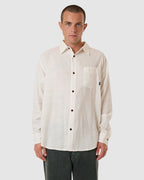 MENS HEMP MINIMAL THRILLS OVERSIZED LONG SLEEVE SHIRT