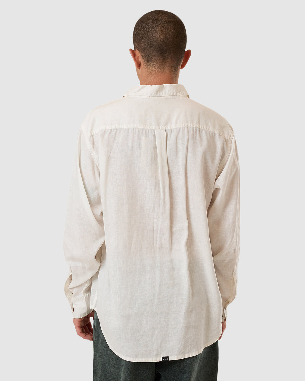 MENS HEMP MINIMAL THRILLS OVERSIZED LONG SLEEVE SHIRT
