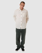 MENS HEMP MINIMAL THRILLS OVERSIZED LONG SLEEVE SHIRT