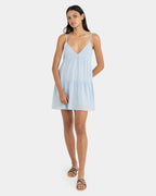 WOMENS CLASSIC TIERED MINI DRESS