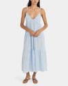 WOMENS CLASSIC TIERED MIDI DRESS