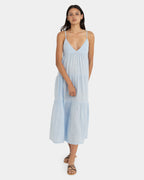 WOMENS CLASSIC TIERED MIDI DRESS