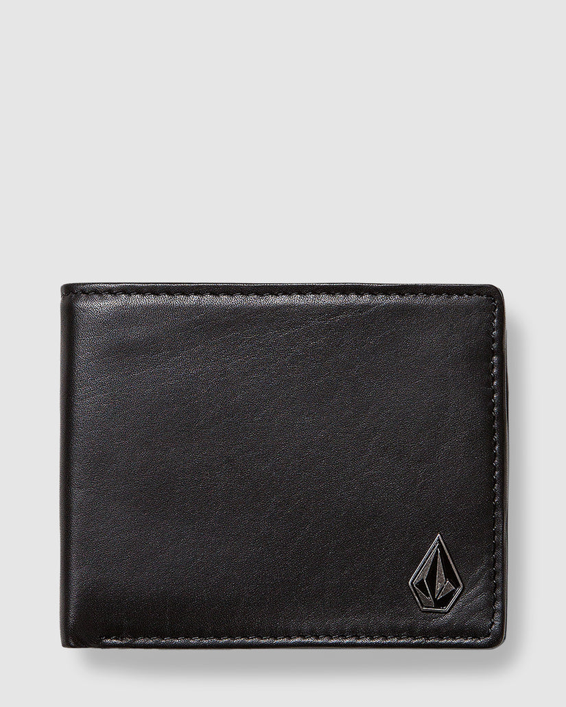 MENS SINGLE STONE LEATHER WALLET