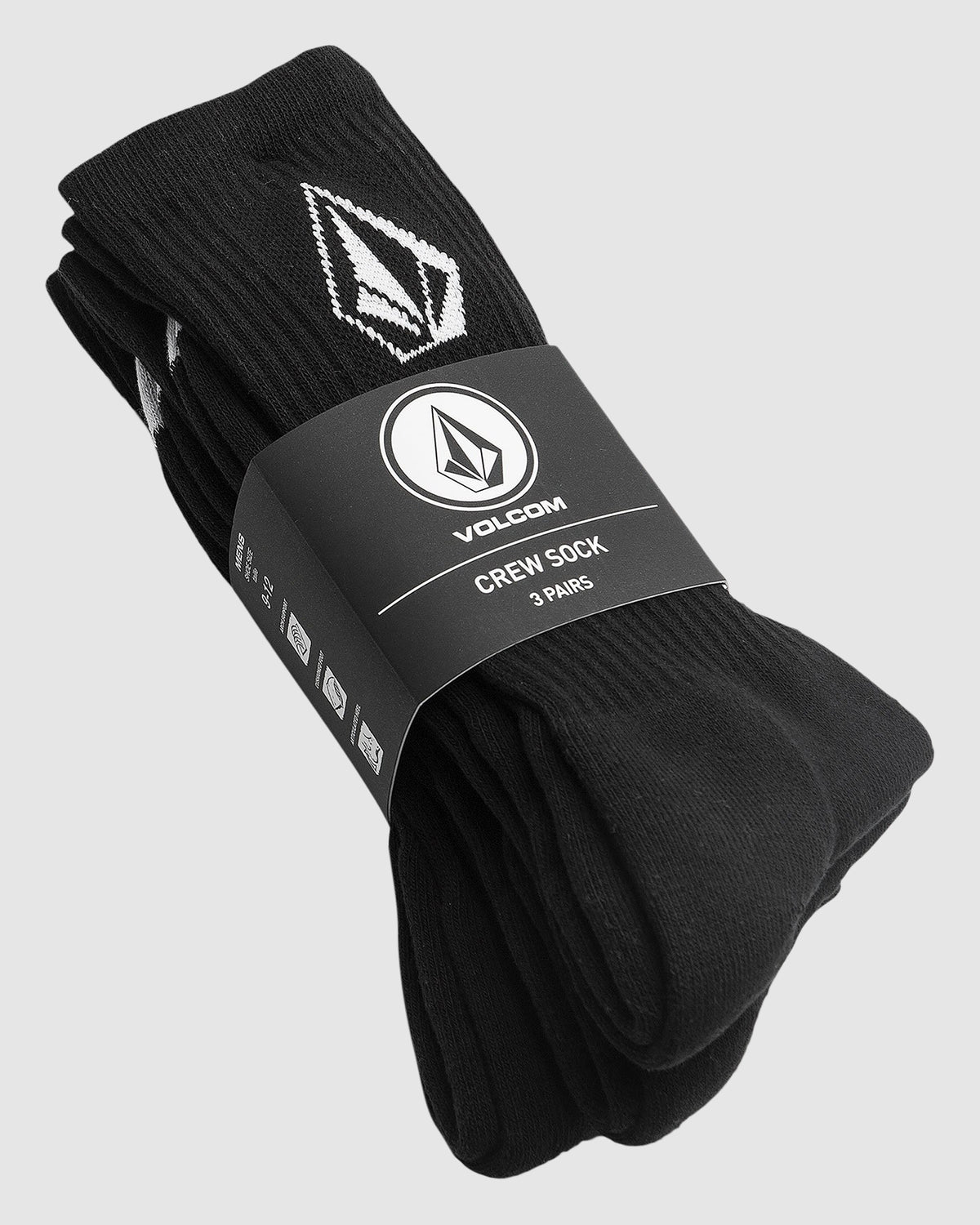 Mens Full Stone 3 Pack Crew Socks