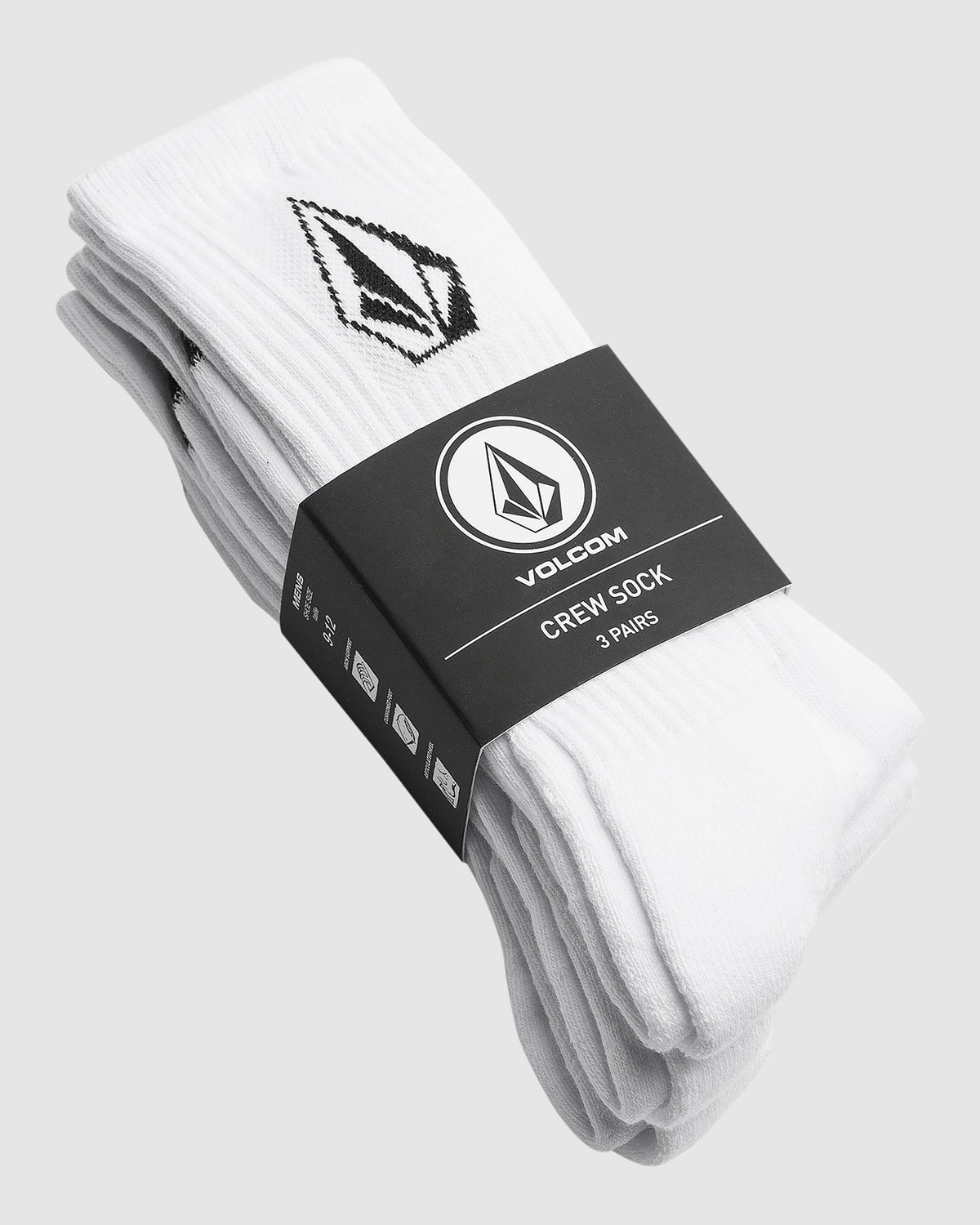 Mens Full Stone 3 Pack Crew Socks
