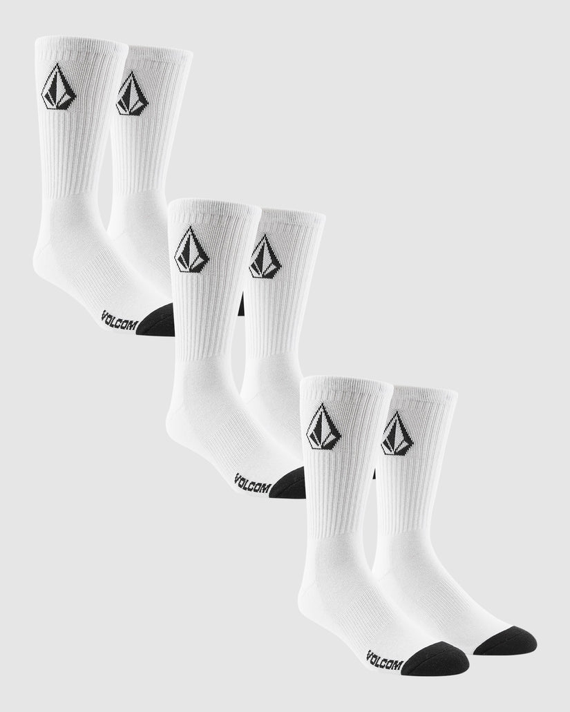 Mens Full Stone 3 Pack Crew Socks