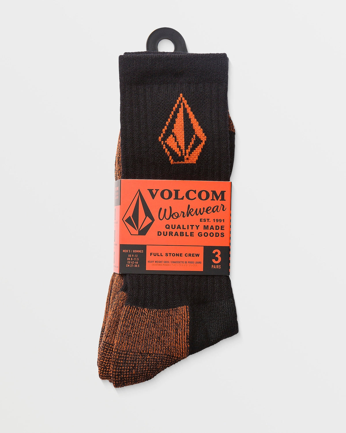 Mens 3 Pack Volcom Workwear Socks