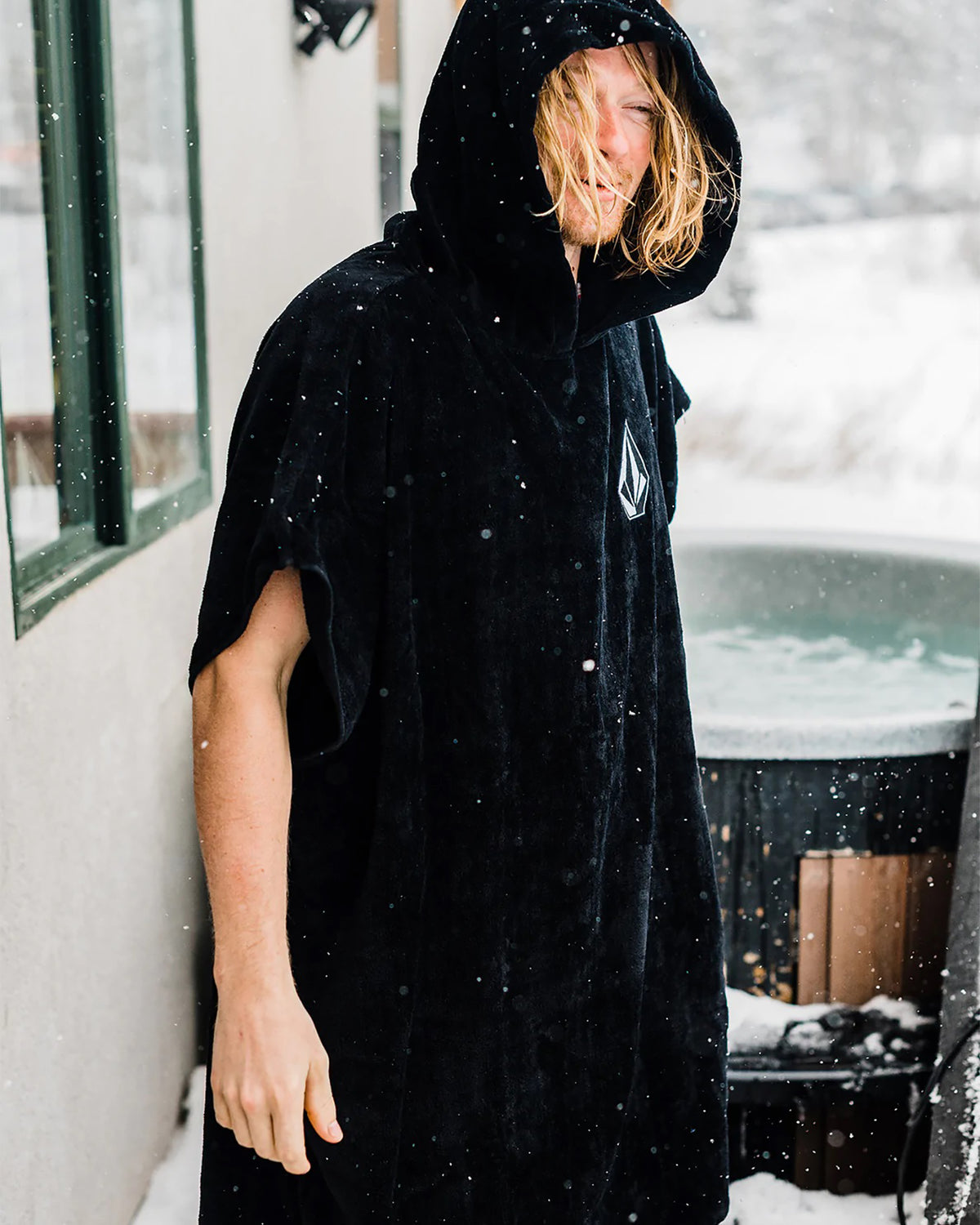 MENS STONE HOODED TOWEL