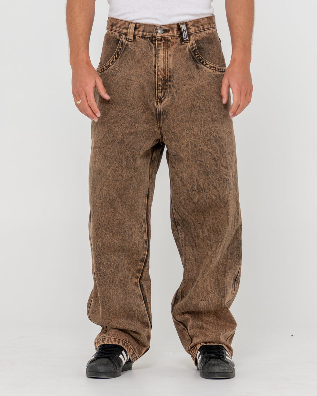Mens R Dot Baggy Denim Jeans