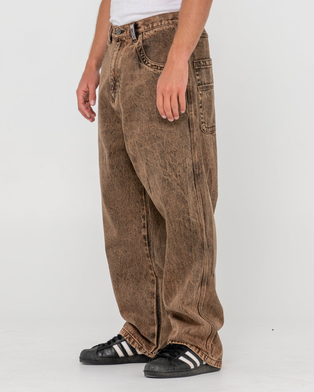 Mens R Dot Baggy Denim Jeans