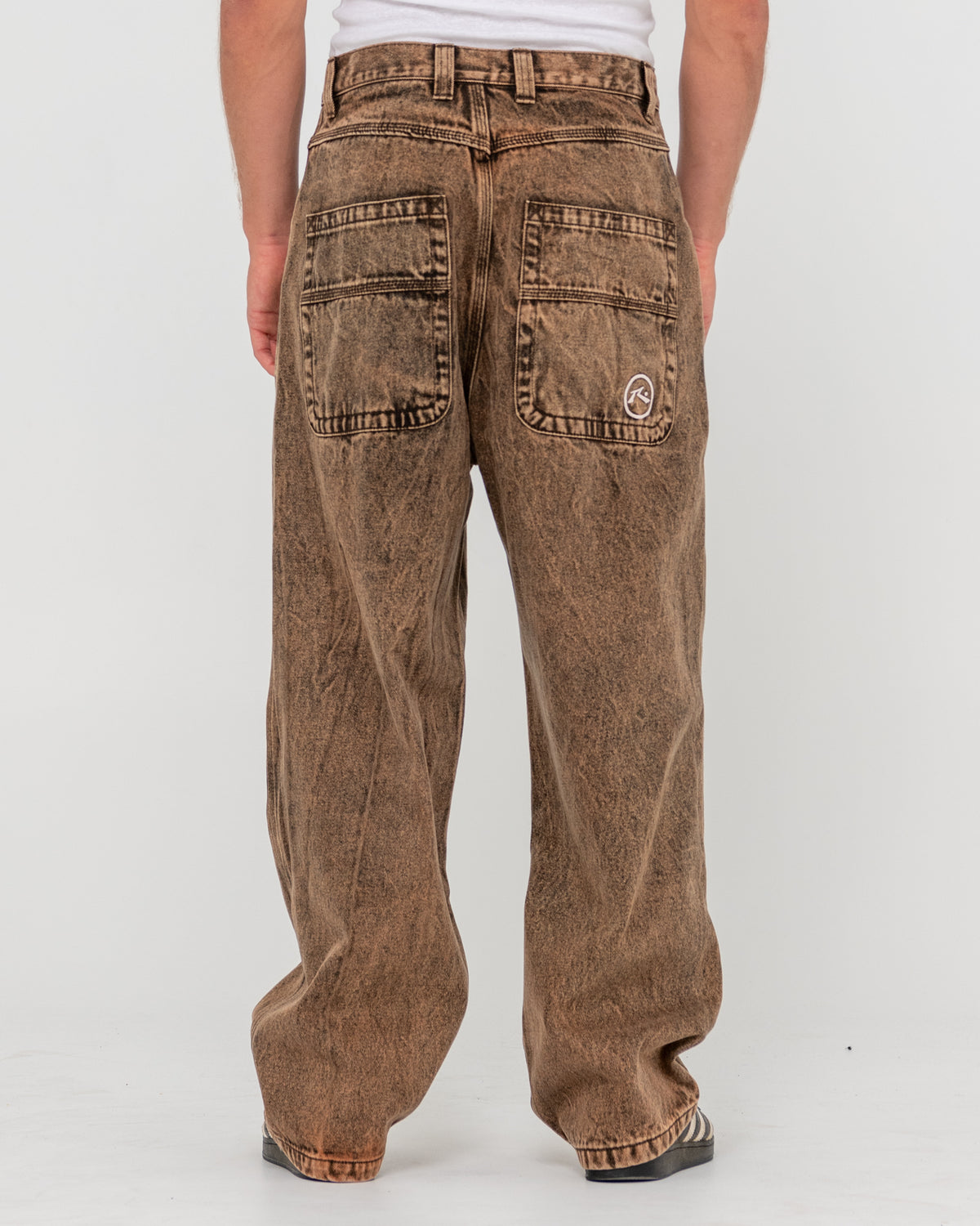 Mens R Dot Baggy Denim Jeans