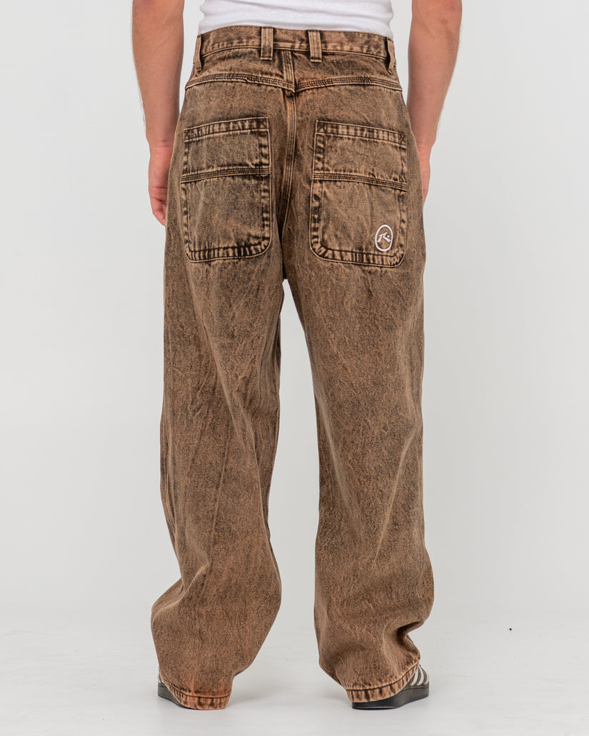 Mens R Dot Baggy Denim Jeans