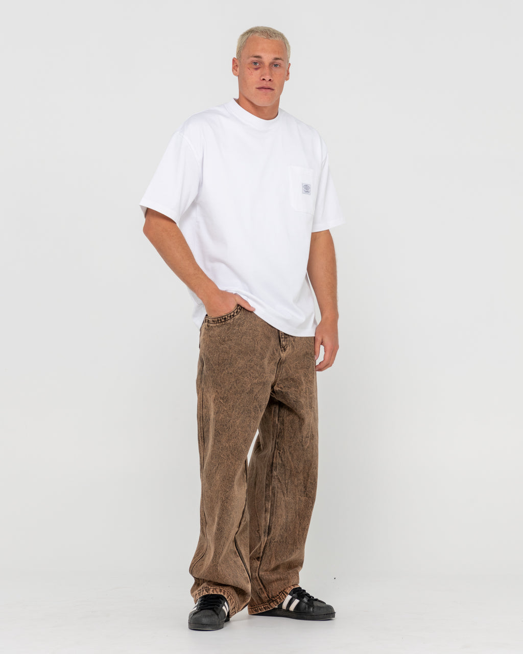 Mens R Dot Baggy Denim Jeans
