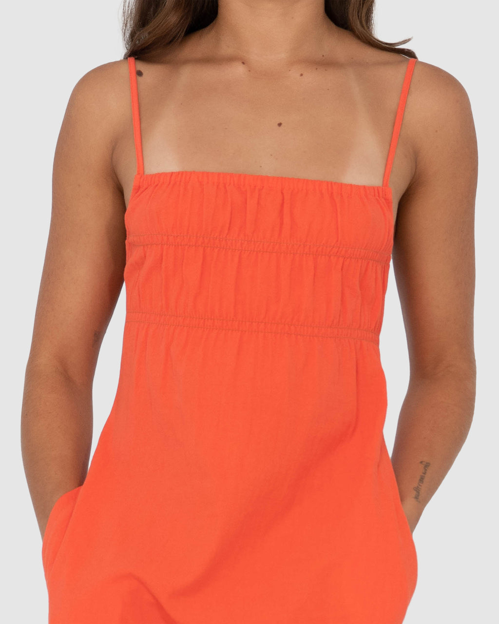 WOMENS SICILY SHIRRED MAXI DRESS