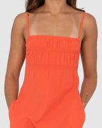 WOMENS SICILY SHIRRED MAXI DRESS