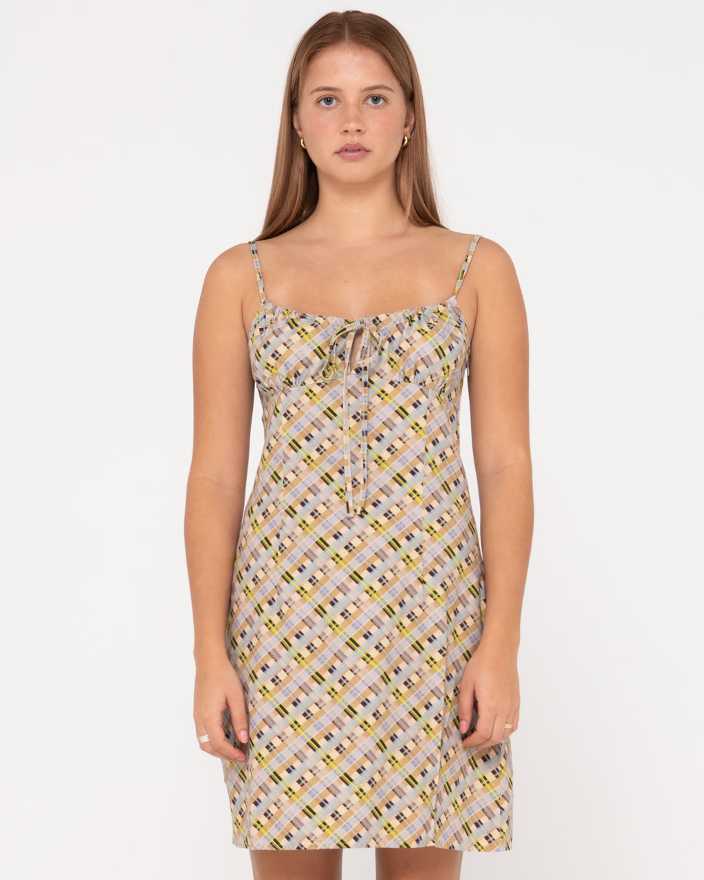 WOMENS PERCY PLAID MINI DRESS