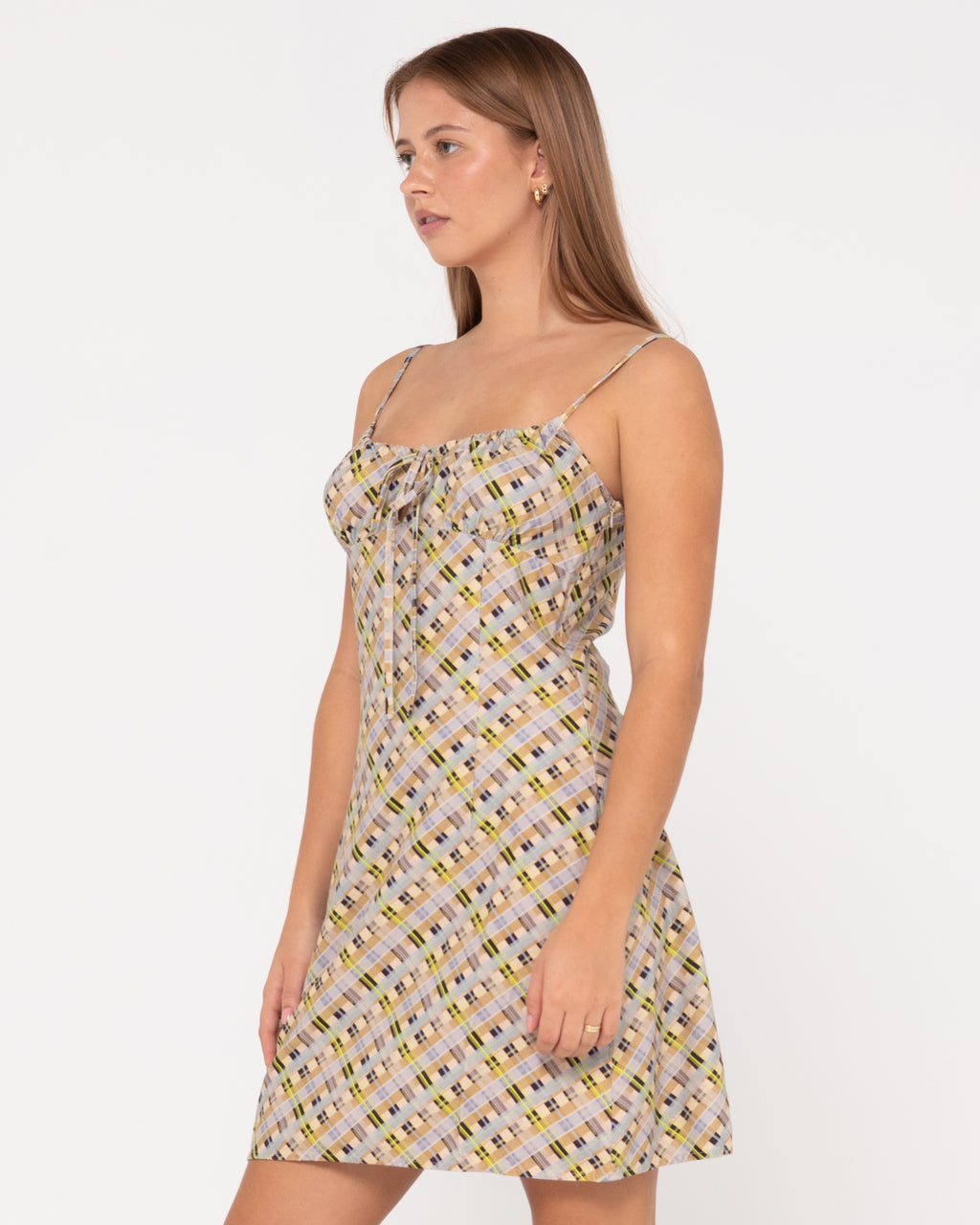 WOMENS PERCY PLAID MINI DRESS